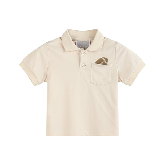 3T | Lil Cactus | Light Brown Football Pocket Polo Golf Shirt | NWT