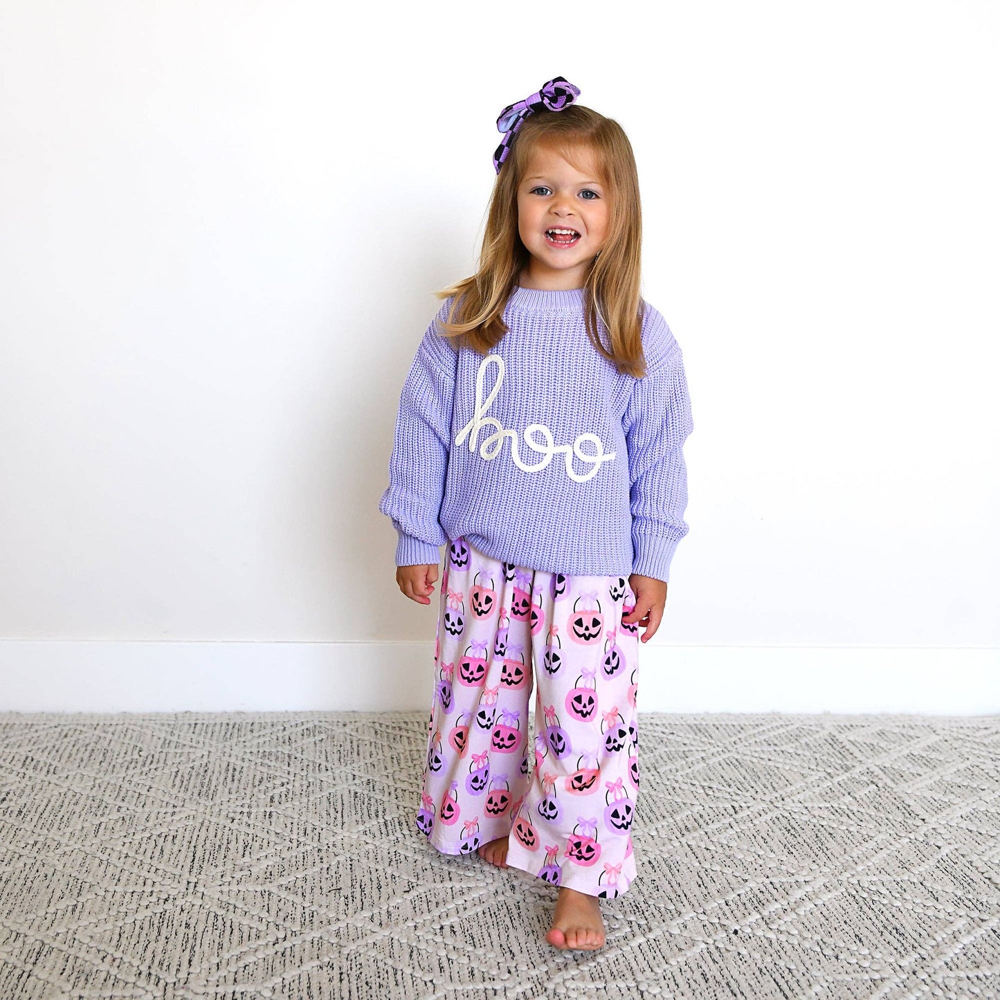 4/5Y | Gigi and Max | Boo Purple Solid Knit Halloween Sweater | NWT