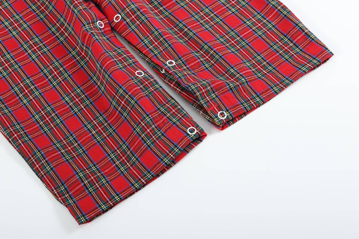 3-6M | Lil Cactus | Red Christmas Plaid Santa Yoke Overalls | NWT