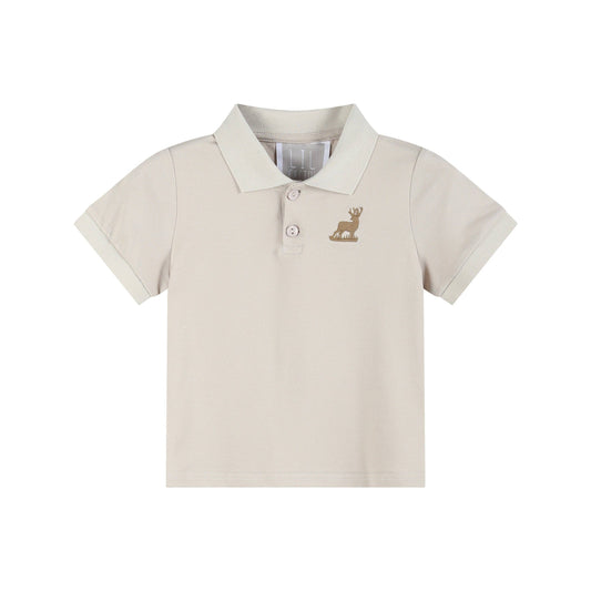 5Y | Lil Cactus | Brown Mule Deer Polo Shirt | NWT