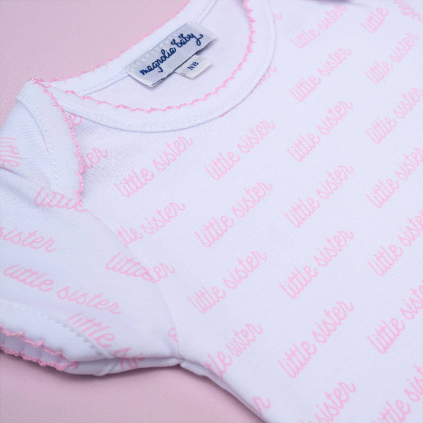 3M | Magnolia Baby | Little Sister Print Short Sleeve Bodysuit | NWT