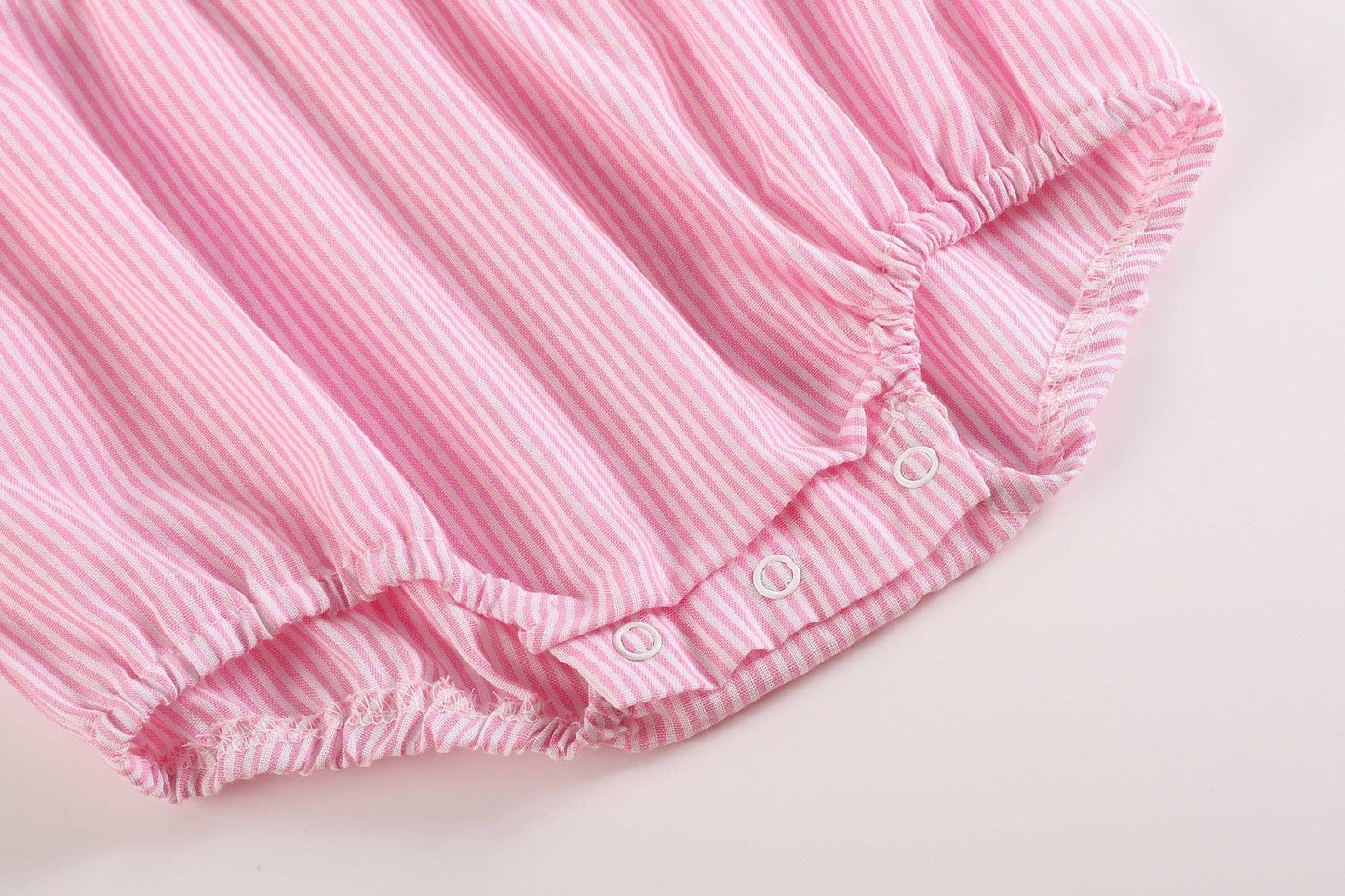 3-6M | Lil Cactus | Pink Striped Lil Sister Smocked Romper | NWT