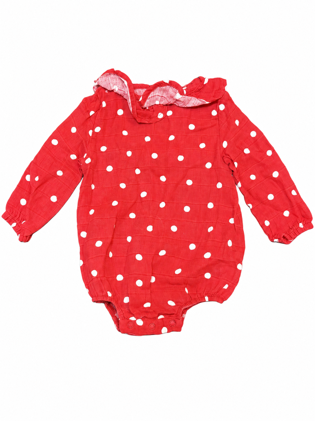 0-3M Angel Dear red polka dot bubble