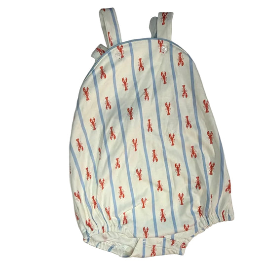 Original blue and white striped crawfish bubble with two shoulder straps