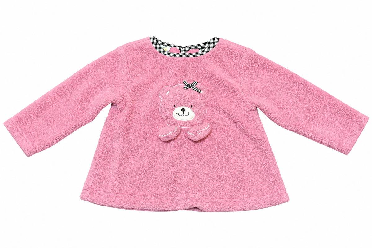 18M Miniwear pink teddy bear sweater